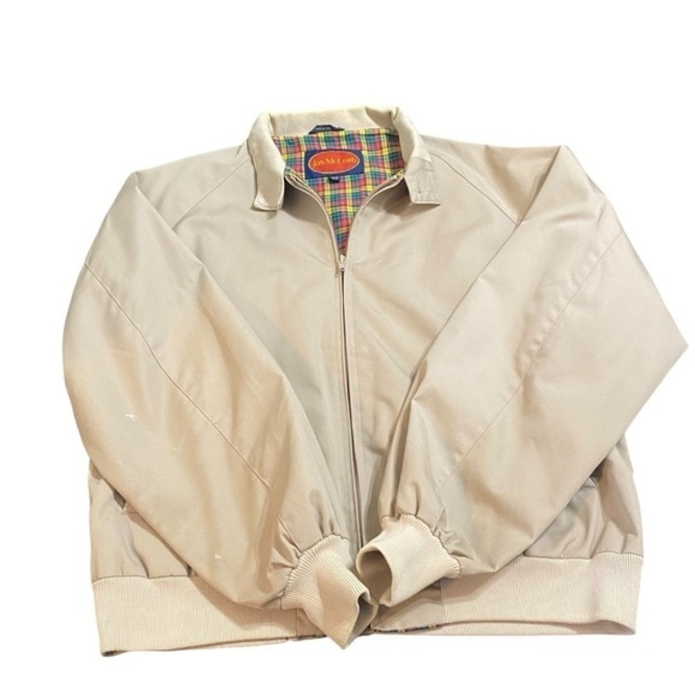 Jas Mcleith Work Jacket, Swing Top, check lining Size : 42 Nylon 100 % Vintage
